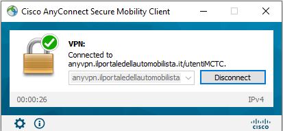 VPN Cisco AnyConnect attiva