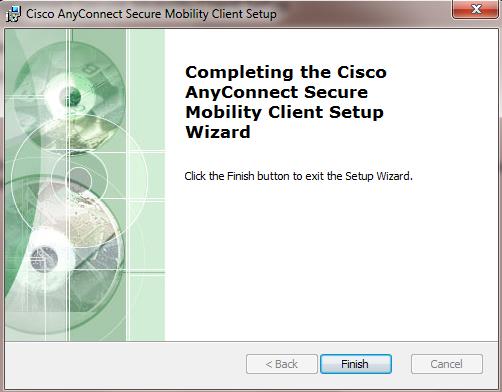 Fine installazione Cisco AnyConnect