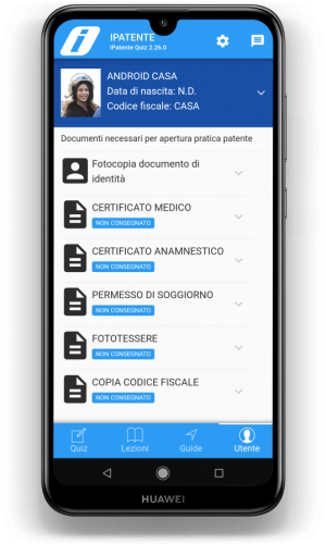 Documenti da consegnare